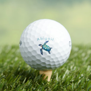 Pelotas De Golf Alarma de tortuga marina personalizada