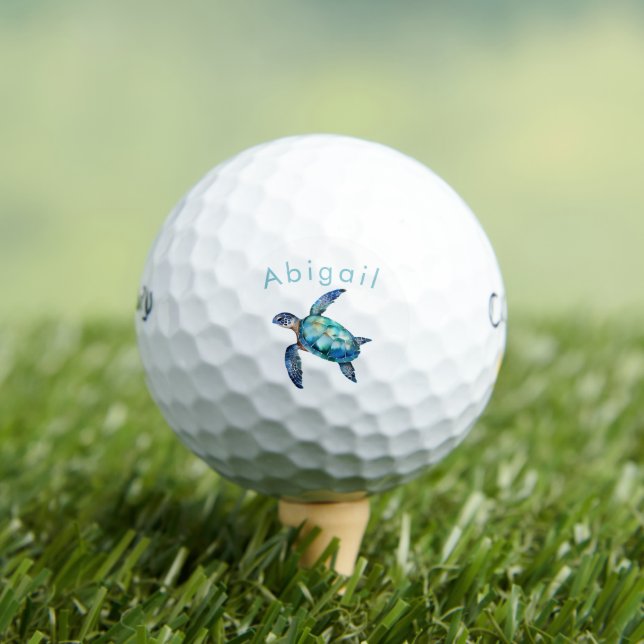 Pelotas De Golf Alarma de tortuga marina personalizada (Camiseta in situ)