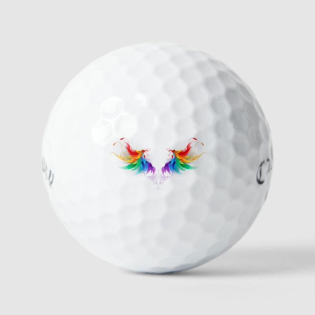 Pelotas De Golf Alas del arco iris fluidas (Anverso)