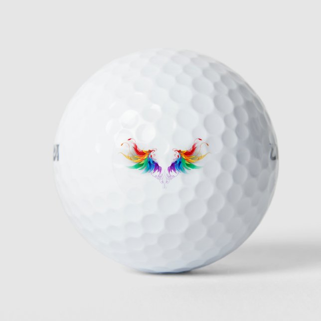 Pelotas De Golf Alas del arco iris fluidas (Anverso)