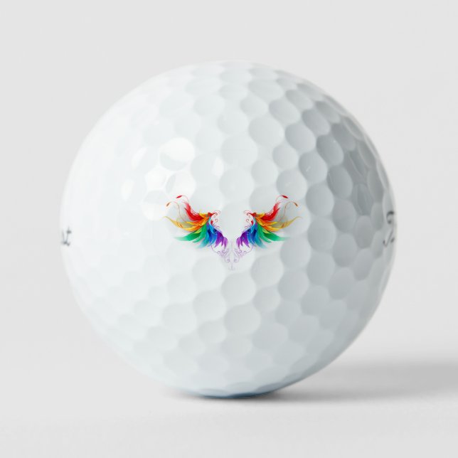 Pelotas De Golf Alas del arco iris fluidas (Anverso)