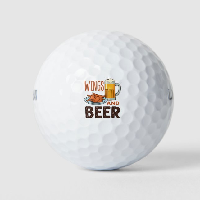 Pelotas De Golf Alas y Alas de pollo de Cerveza (Anverso)