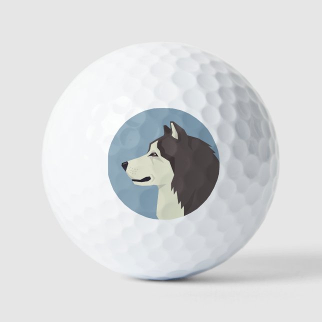 Pelotas De Golf Alaskan Malamute (Anverso)