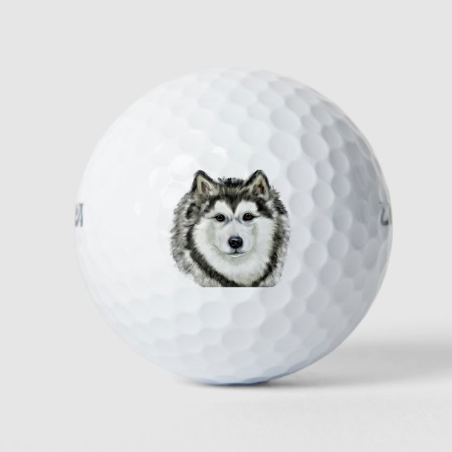 Pelotas De Golf Alaskan Malamute (Anverso)