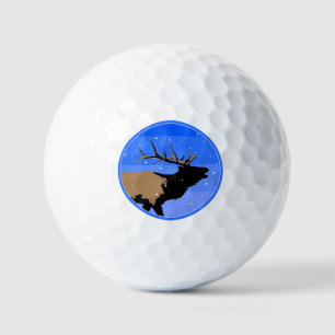 Pelotas De Golf Alce torpe en invierno - Arte de vida salvaje orig