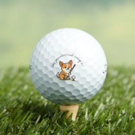 Pelotas De Golf Alegre Corgi '¡Mantente activo y despierta!' Diver