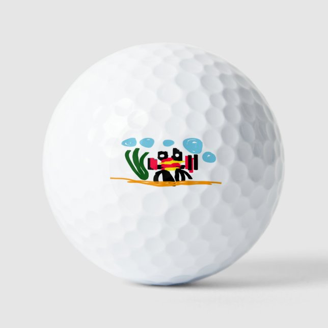 Pelotas De Golf Alegría de cangrejo (Anverso)