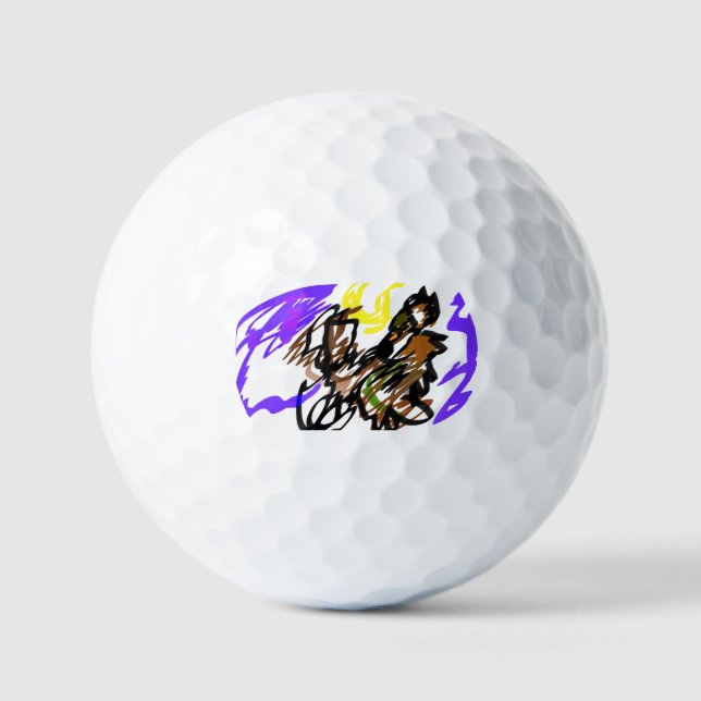 Pelotas De Golf Alegría genial de lobo (Anverso)