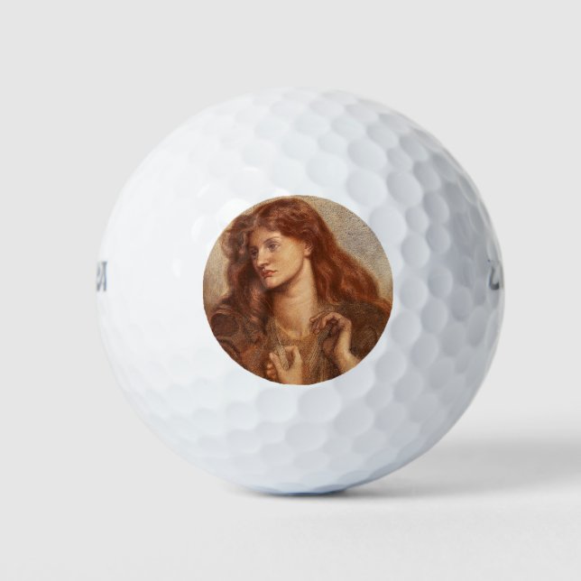 Pelotas De Golf Alexa Wilding (Joven Elegante Con Pelo Rojo) (Anverso)