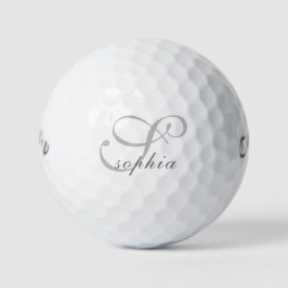 Pelotas De Golf Alfabeto de nombre elegante personalizado moderno