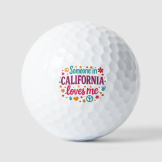 Pelotas De Golf Alguien en California Me Ama Regalos Divertidos
