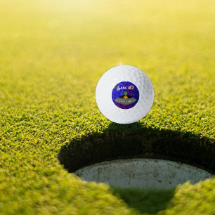 Pelotas De Golf Alienígena en una nave espacial con camiseta de Nu