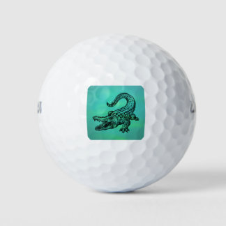 Pelotas De Golf Alligator En Un Maravilloso Fondo Verde