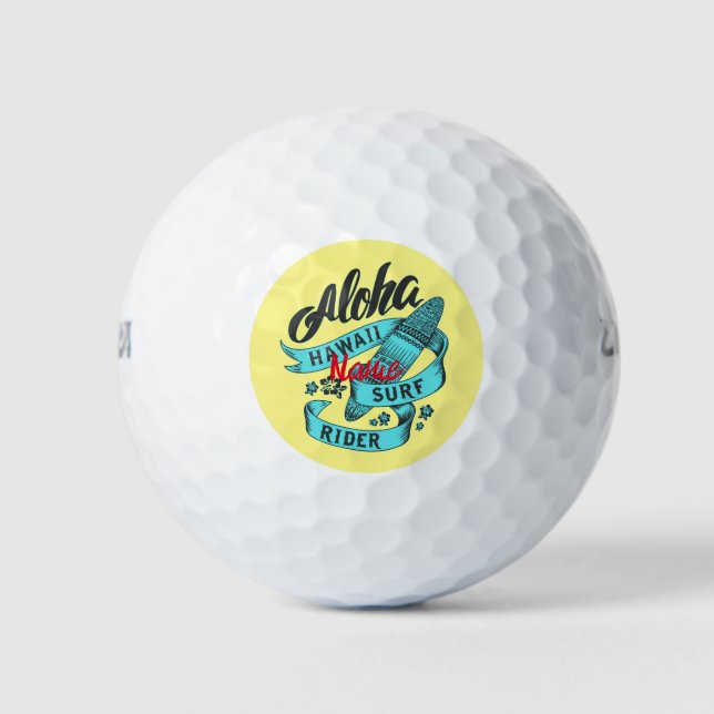 Pelotas De Golf Aloha Hawaii Surf Rider Thunder_Cove (Anverso)