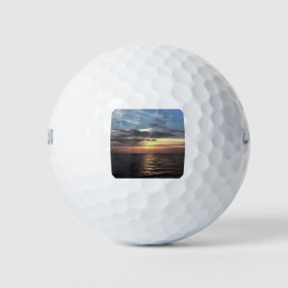 Pelotas De Golf Amanecer del océano artificial rosa y azul ceruleñ