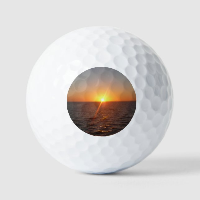 Pelotas De Golf Amanecer en el Mar III Océano Atlántico (Anverso)