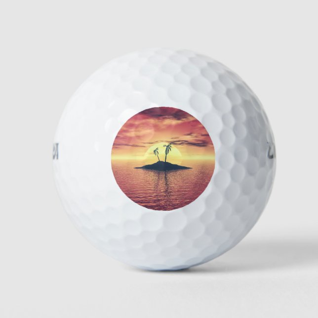 Pelotas De Golf Amanecer tropical (Anverso)