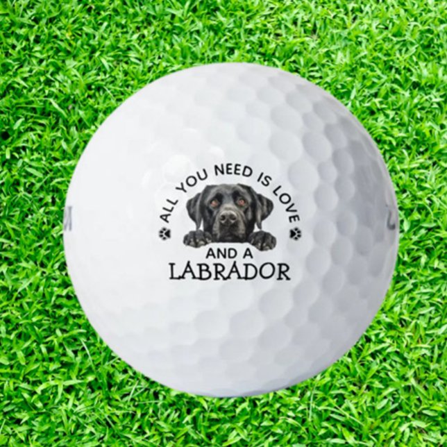 Pelotas De Golf Amante de Labrador Golfista (Celebrate your love for Labradors and golf with our unique Labrador-loving golfer golf balls.  )
