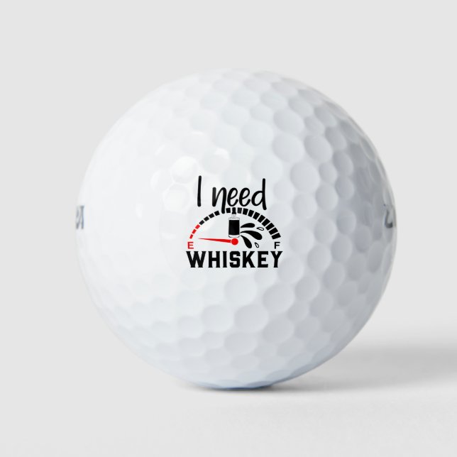 Pelotas De Golf Amantes de Whiskey divertidos - Hinchas de Whiskey (Anverso)