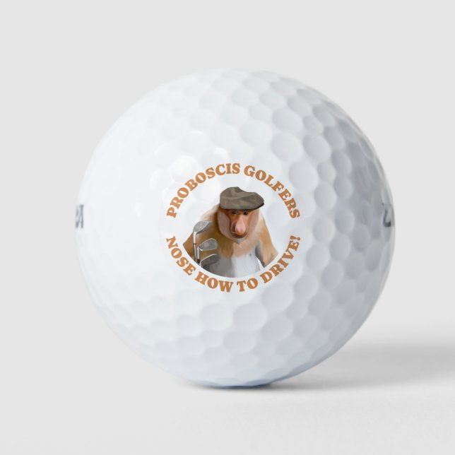 Pelotas De Golf Amantes divertidos del Monkey Golf Proboscis (Anverso)