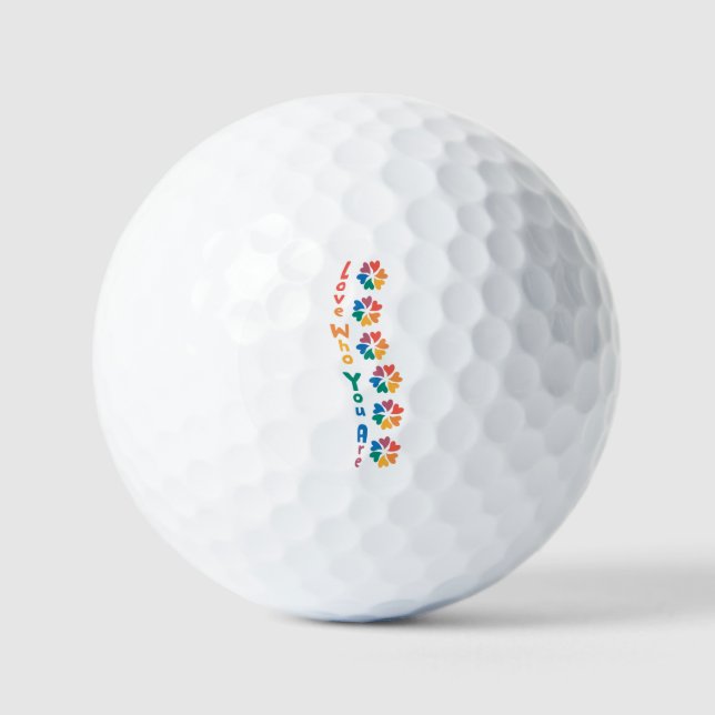 Pelotas De Golf Amar quién eres - Letras arcoiris (Anverso)