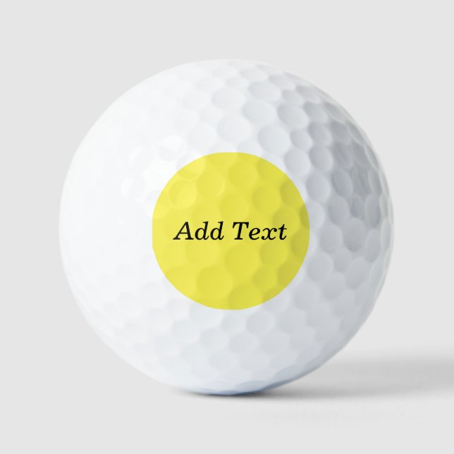 Pelotas De Golf Amarillo Crea Tu Propio Añadir Texto (Anverso)