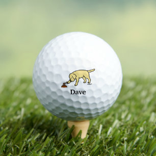 Pelotas De Golf Amarillo personalizado amigable con el labrador