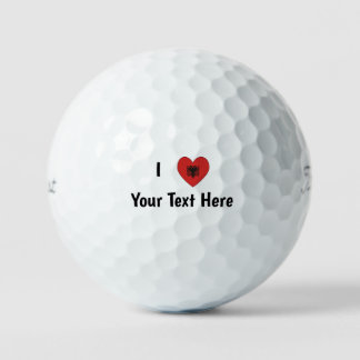 Pelotas De Golf AME (Bandera Albanesa en Forma de Corazón) Persona