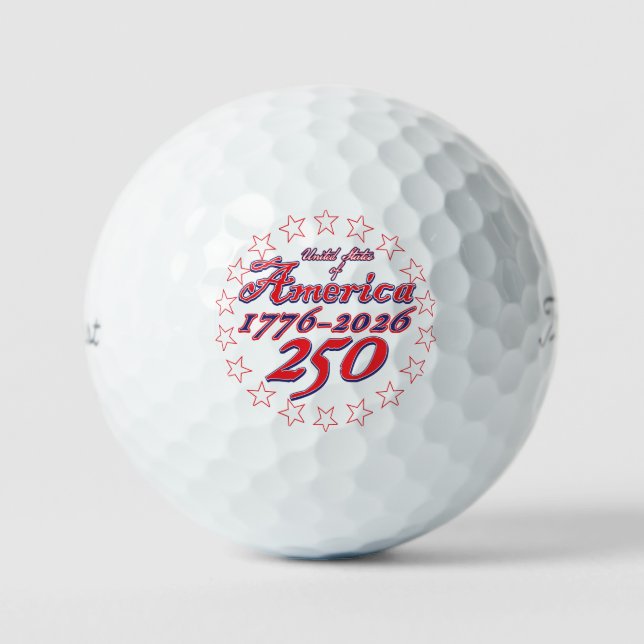 Pelotas De Golf América 250 (Anverso)