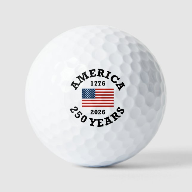Pelotas De Golf América 250 c/Bandera (Anverso)