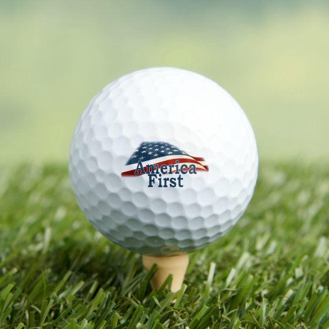 Pelotas De Golf America First USA Flag (Camiseta in situ)