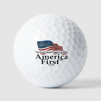 Pelotas De Golf America Primero cita Trump Bandera Patriótica