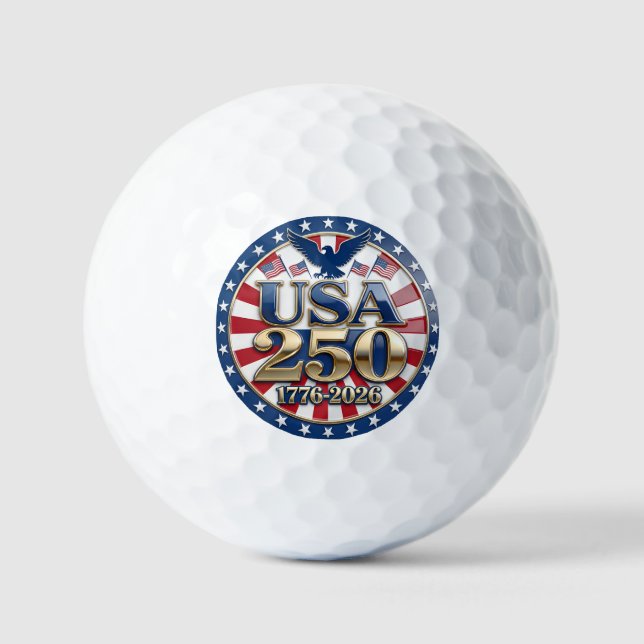 Pelotas De Golf America's Semiquincentennial 1776-2026 USA 250 (Anverso)