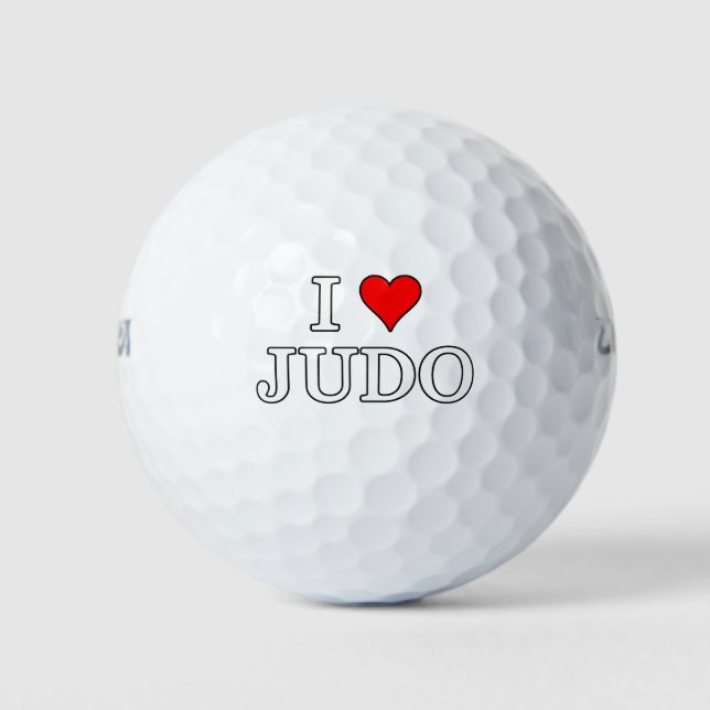Pelotas De Golf Amo a Judo (Anverso)