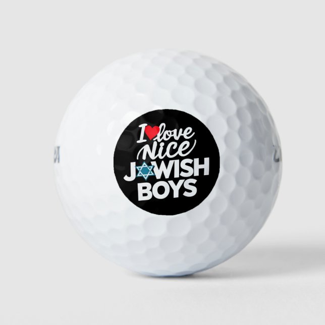 Pelotas De Golf Amo A Los Buenos Judíos Judíos Hebreos Hanukkah (Anverso)