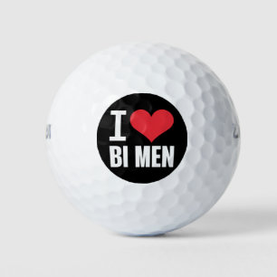 Pelotas De Golf Amo a los hombres bi Me bisexuales Orgullo Bi Orgu