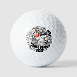 Pelotas De Golf Amo a los monstruos porque la gente se acosa