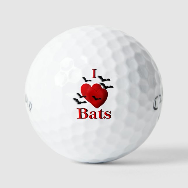 Pelotas De Golf Amo a los murciélagos (Anverso)