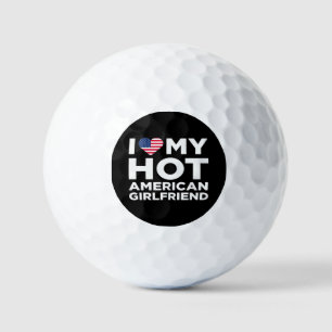 Pelotas De Golf Amo a mi ardiente novia americana