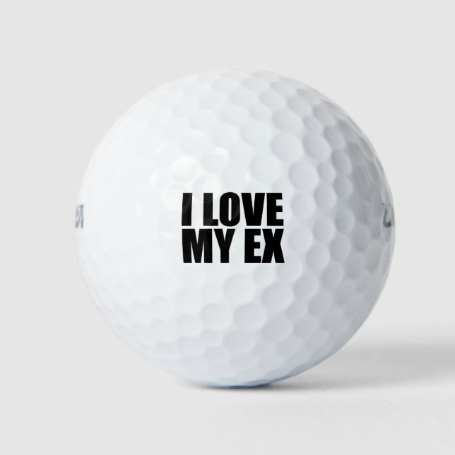 Pelotas De Golf Amo a mi ex (Anverso)