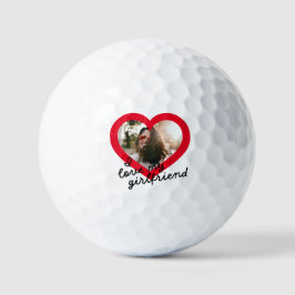 Pelotas De Golf Amo a mi novia Personalizado Red Valentine Foto