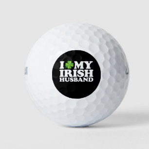 Pelotas De Golf Amo a mi pareja de esposos irlandeses en el día de