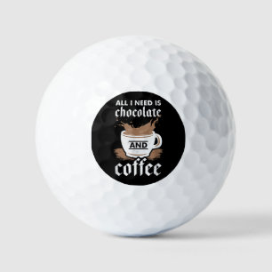 Pelotas De Golf Amo El Chocolate Y El Café