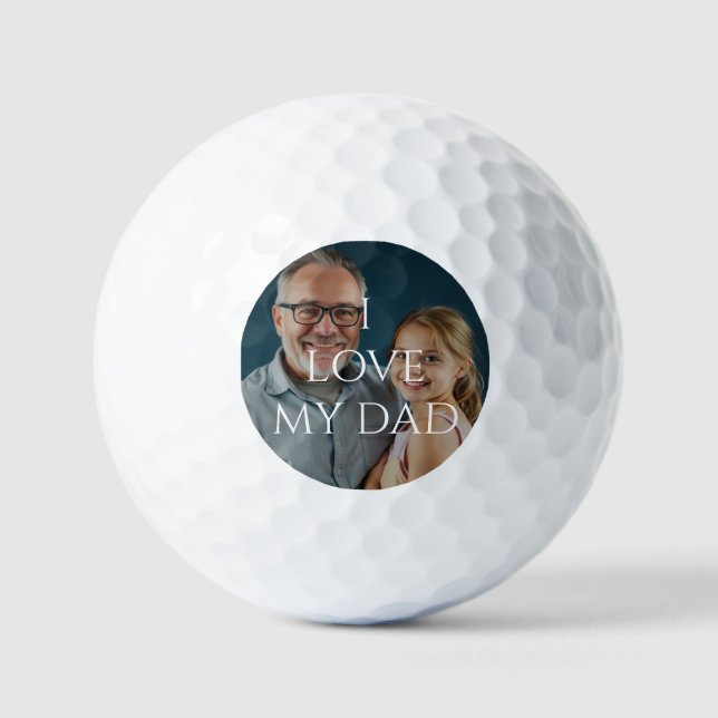 Pelotas De Golf Amo La Foto De Mi Papá (Anverso)