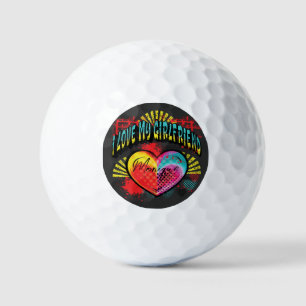 Pelotas De Golf Amo Mi Novia Graffiti Nombre Personalizado