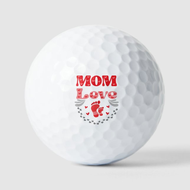 Pelotas De Golf Amor a mamá de los cuttos (Anverso)