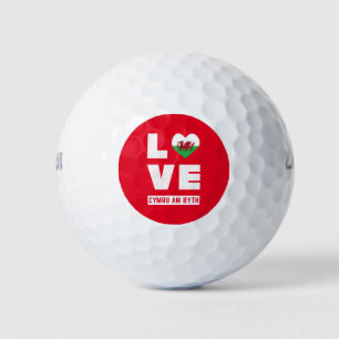 Pelotas De Golf Amor Cymru Am por la bandera de Gales Raíces gales