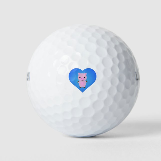 Pelotas De Golf Amor del cerdo (Anverso)