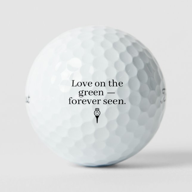 Pelotas De Golf 'Amor en lo verde - Siempre visto' favores de matr (Anverso)