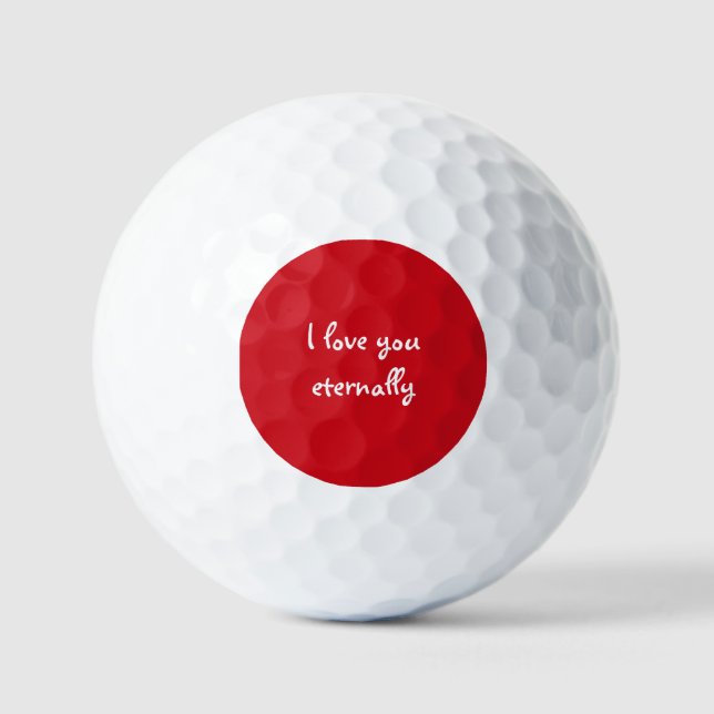 Pelotas De Golf Amor personalizado, romántico, eterno (Anverso)